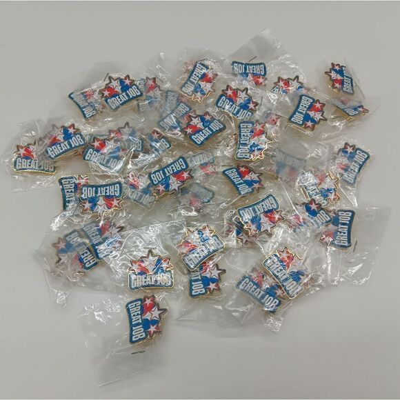 NWT CROWN AWARDS "GREAT JOB" Award Pins - Quantity: 45 - Picture 1 of 5